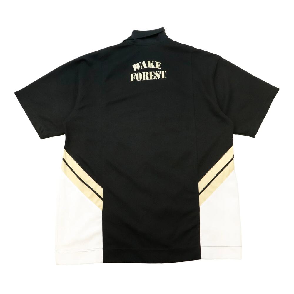 Vintage Wake Forest basketball warm up Button Up Jersey Black/ White Size XL